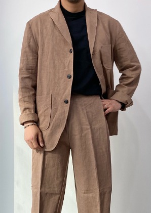린넨 아메카지 자켓 (2color)